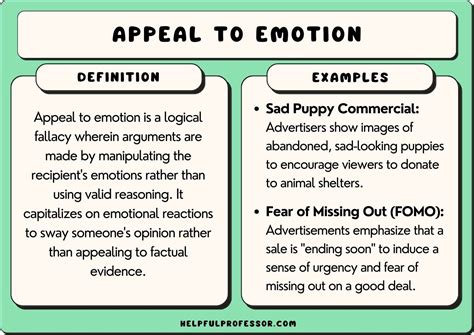 You will know the true joy of power. . Appeal to emotion fallacy examples and explanation